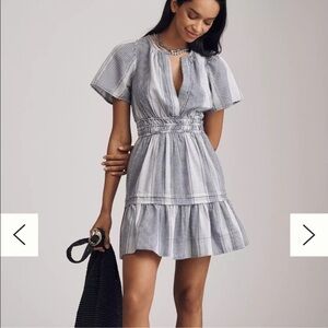 The Somerset Gingham Mini Dress Anthropologie Size medium